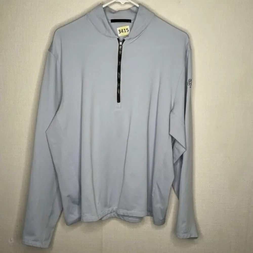 Greyson Sequoia 1/4 Zip Performance Golf Sweater‎ Active Top Men Size Large Blue
